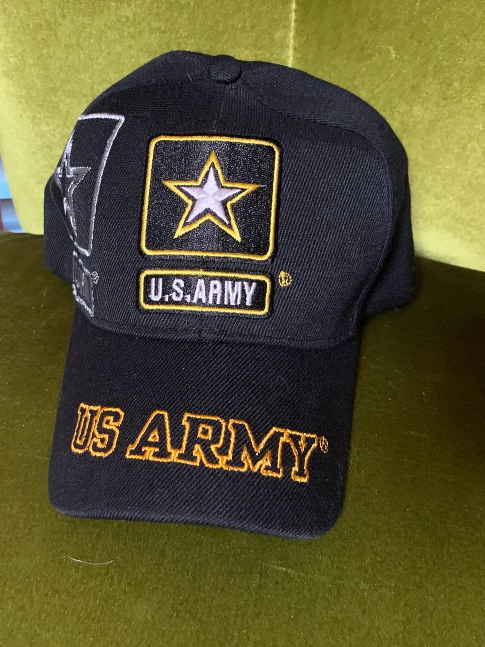 New Official US Army Licensed Army Star Hat Cap Black